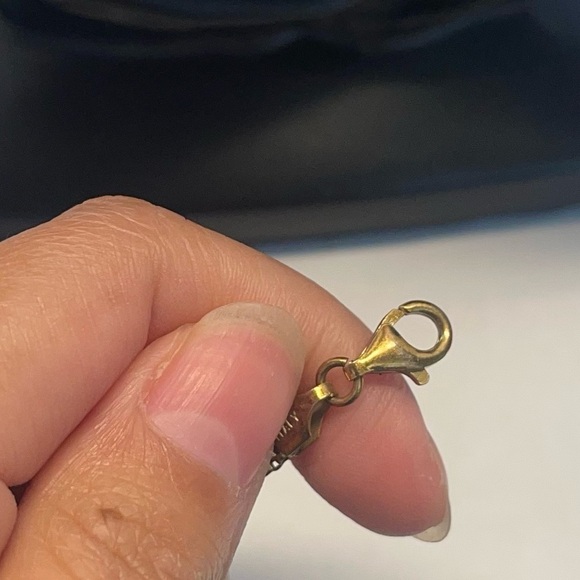 Sterling silver gold tone vermeli Italy chunky bracelet - Picture 4 of 4